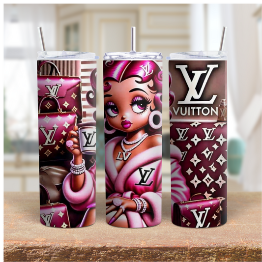 Pink LV Betty Boop 20oz Tumbler