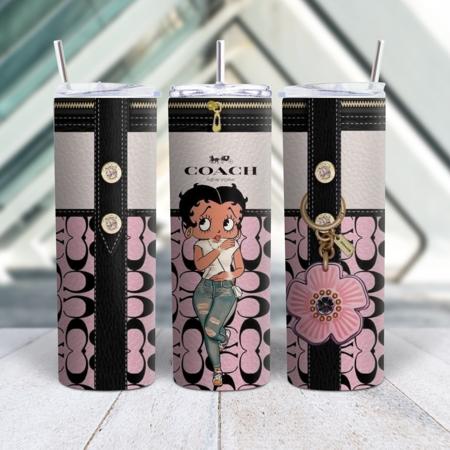 Black Betty Boop Tumbler, Designer Betty Boop
