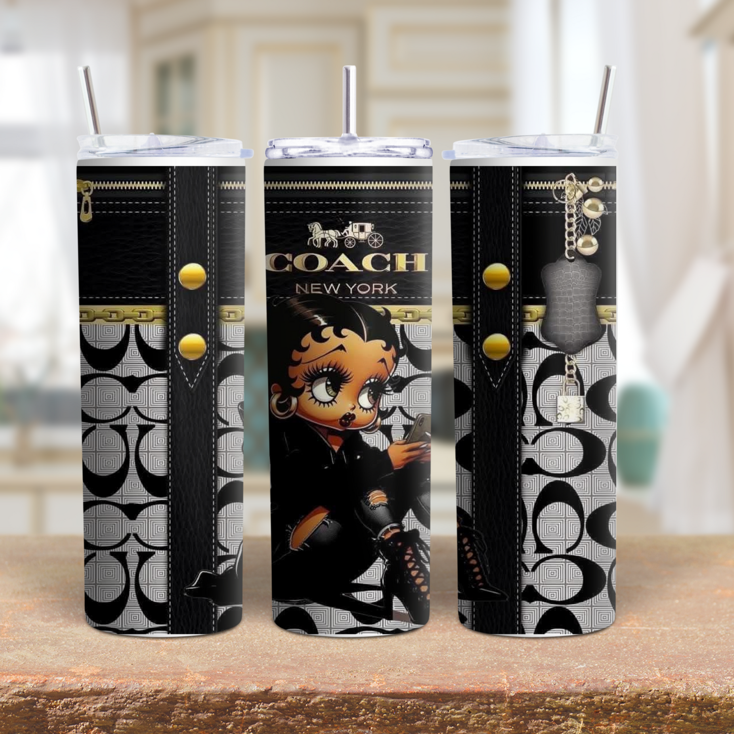 Black Betty Boop Tumbler, Designer Betty Boop