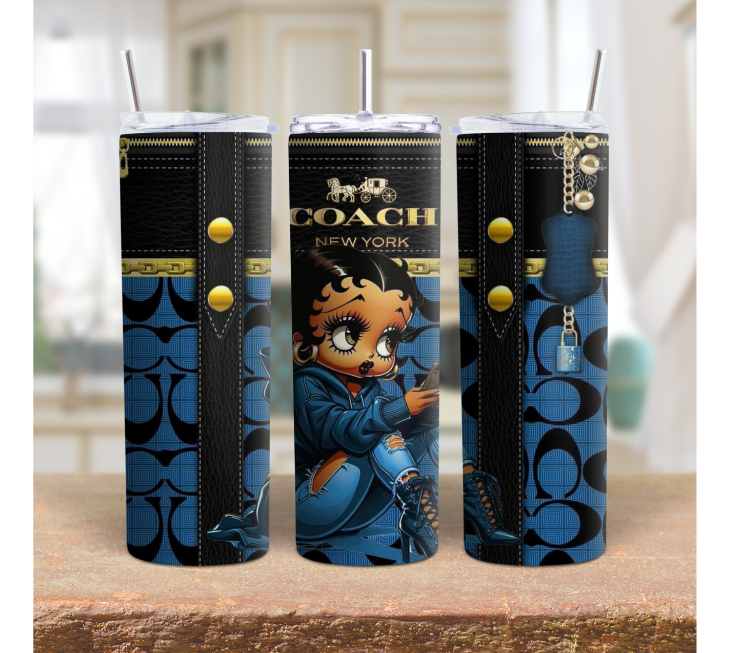 Black Betty Boop Tumbler, Designer Betty Boop