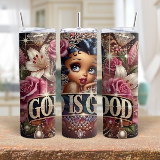 God is Good Betty Boop 20 oz Tumbler