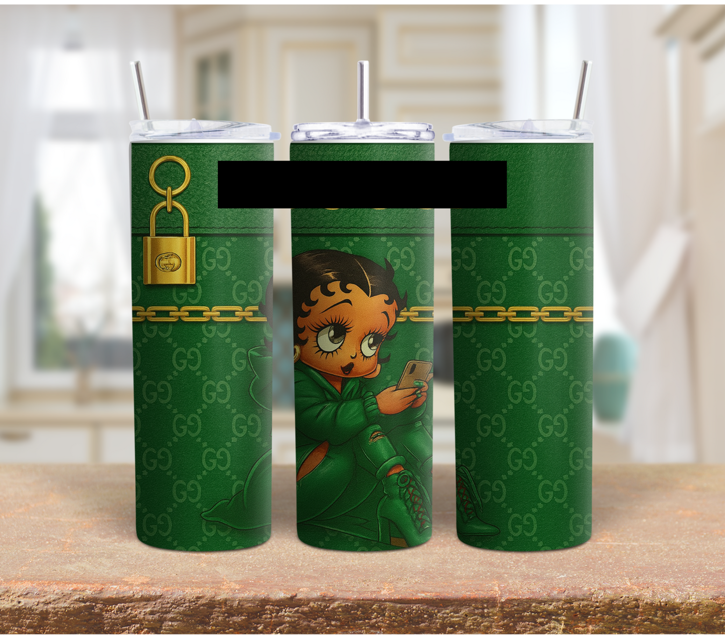 Designer Betty Boop 20oz Tumbler – Stylish Stainless Steel Insulated Cup with Lid & Straw