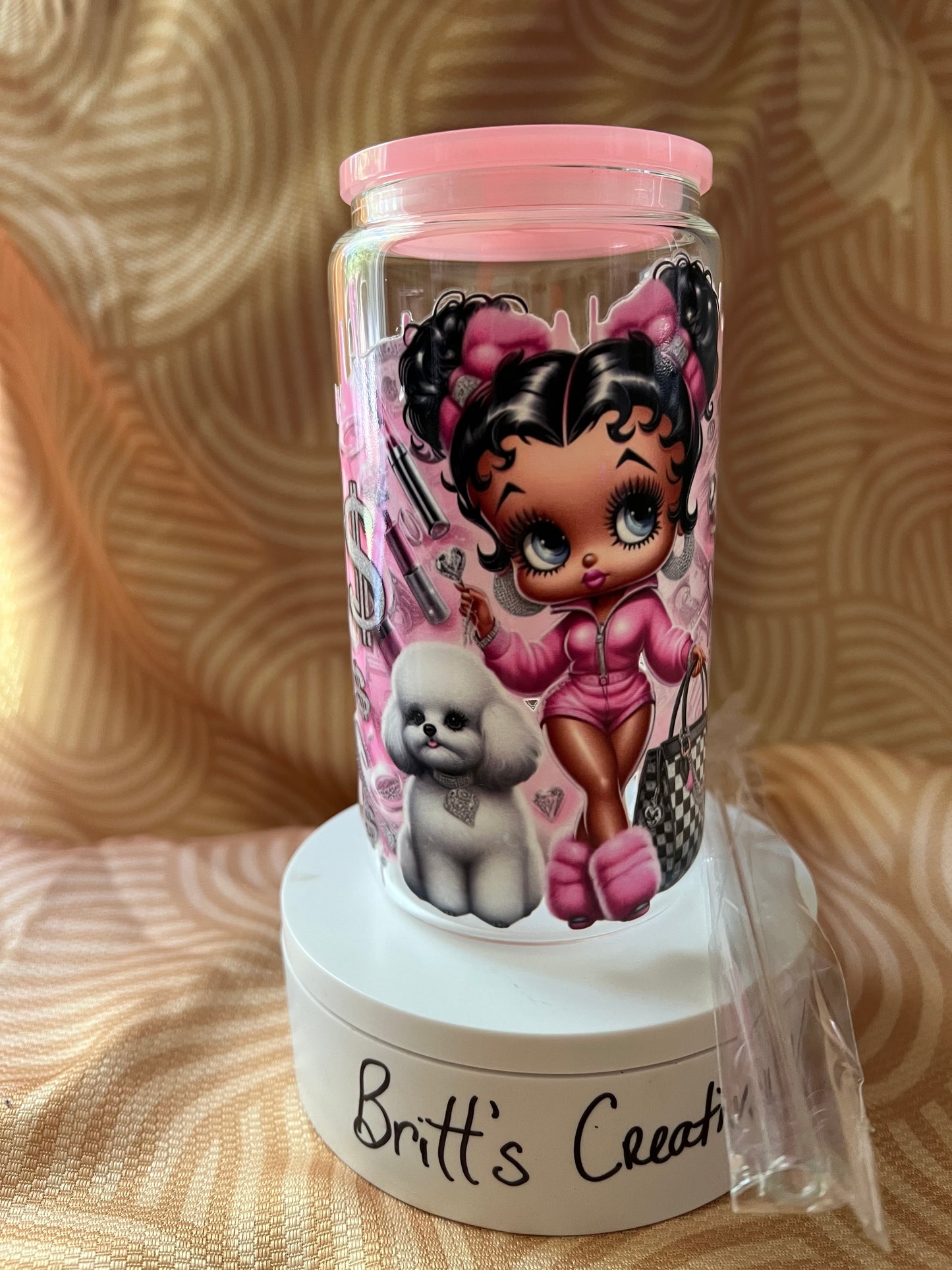 Betty Boop 16oz Can Glass Cup
