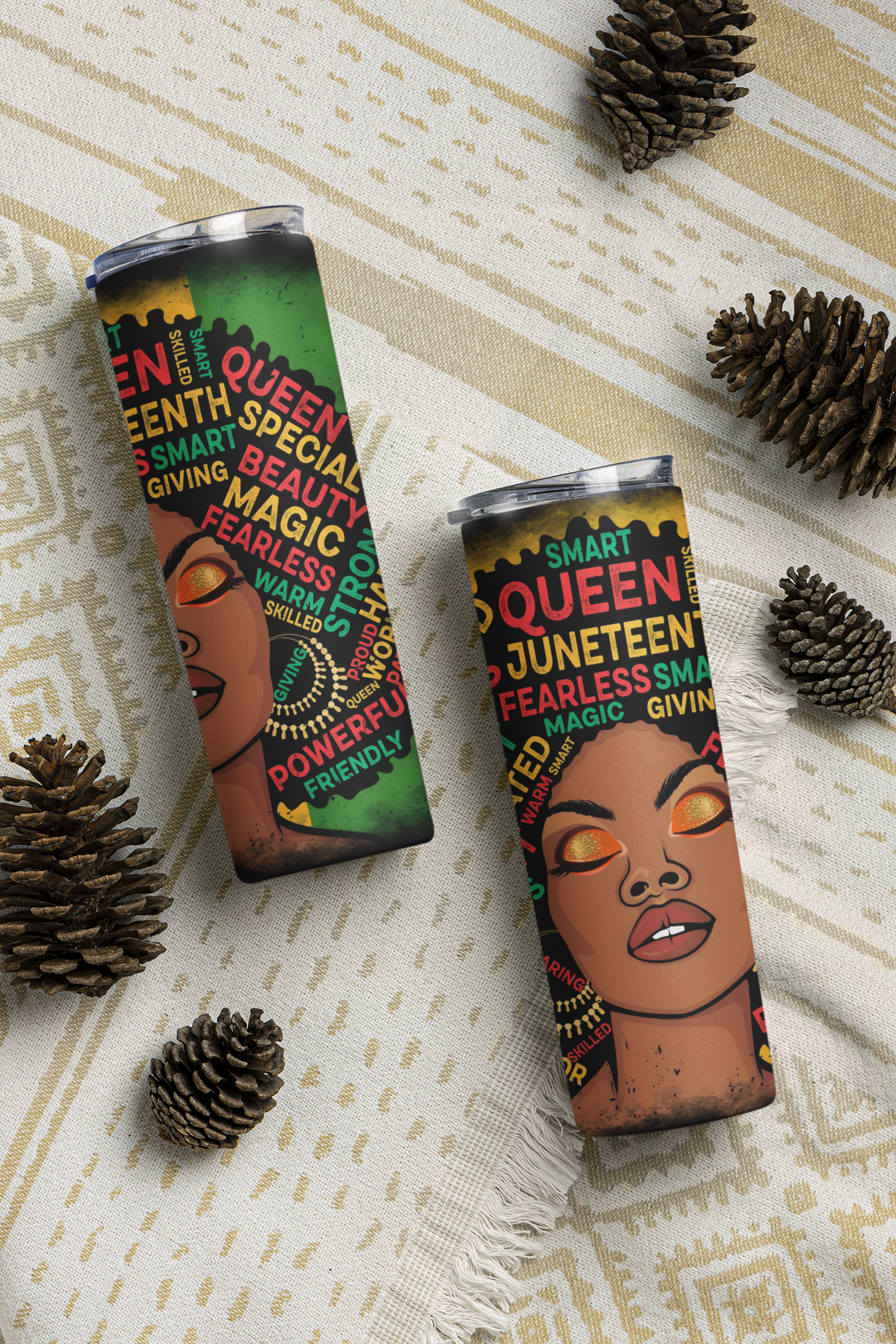 Afro Queen 20oz Juneteenth Tumbler