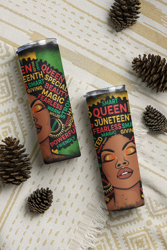 Afro Queen 20oz Juneteenth Tumbler